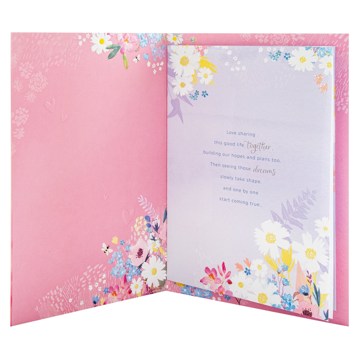 Pink Florals Design & Heartfelt Verse One I Love Birthday Card