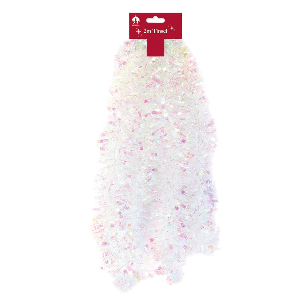 2m Christmas Chunky Tinsel - Iridescent