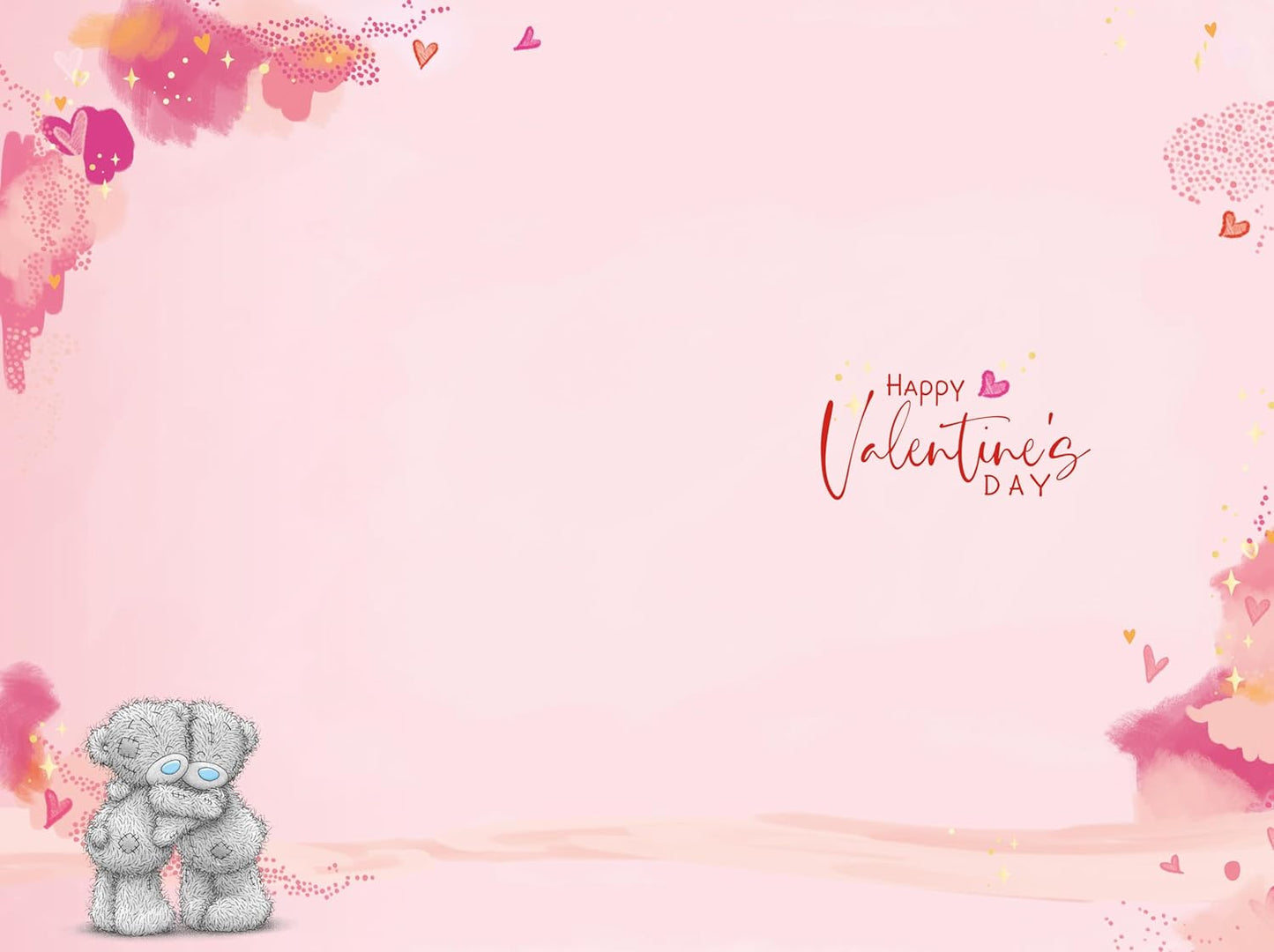 Bears Sat Together Open Valentine's Day Card