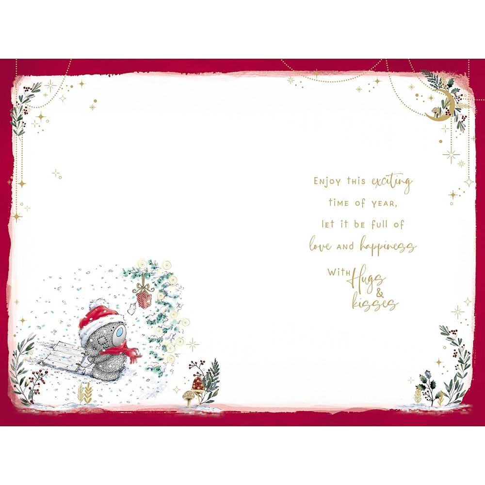 Bear And Sledge For Great Granddaughter Christmas Card