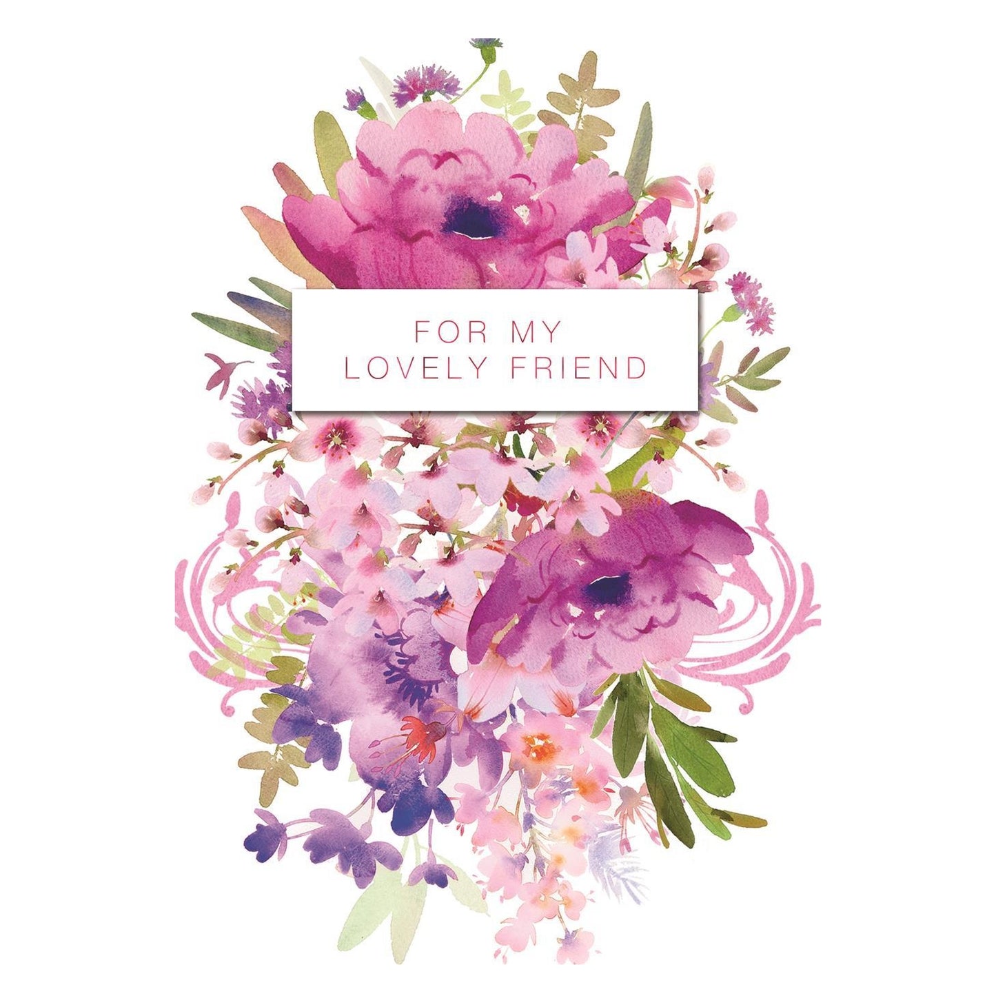 Beautiful Floral Design Lovely Friend Birthday Card 