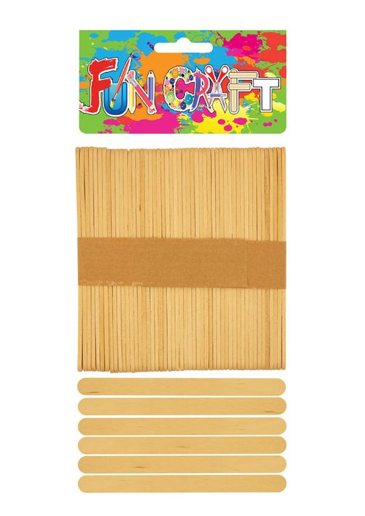 Pack of 50 Craft Wooden Lolly Sticks 11.3cm