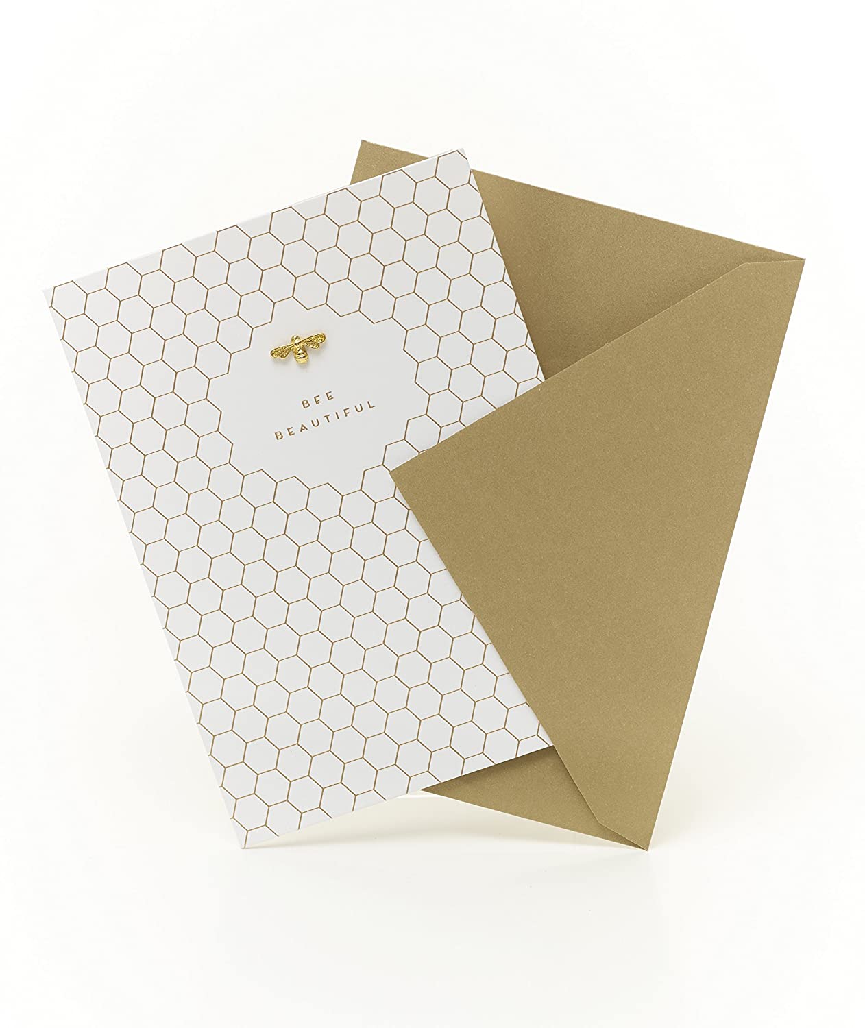 Bee Beautiful Butterfly Charm Blank Birthday Card 