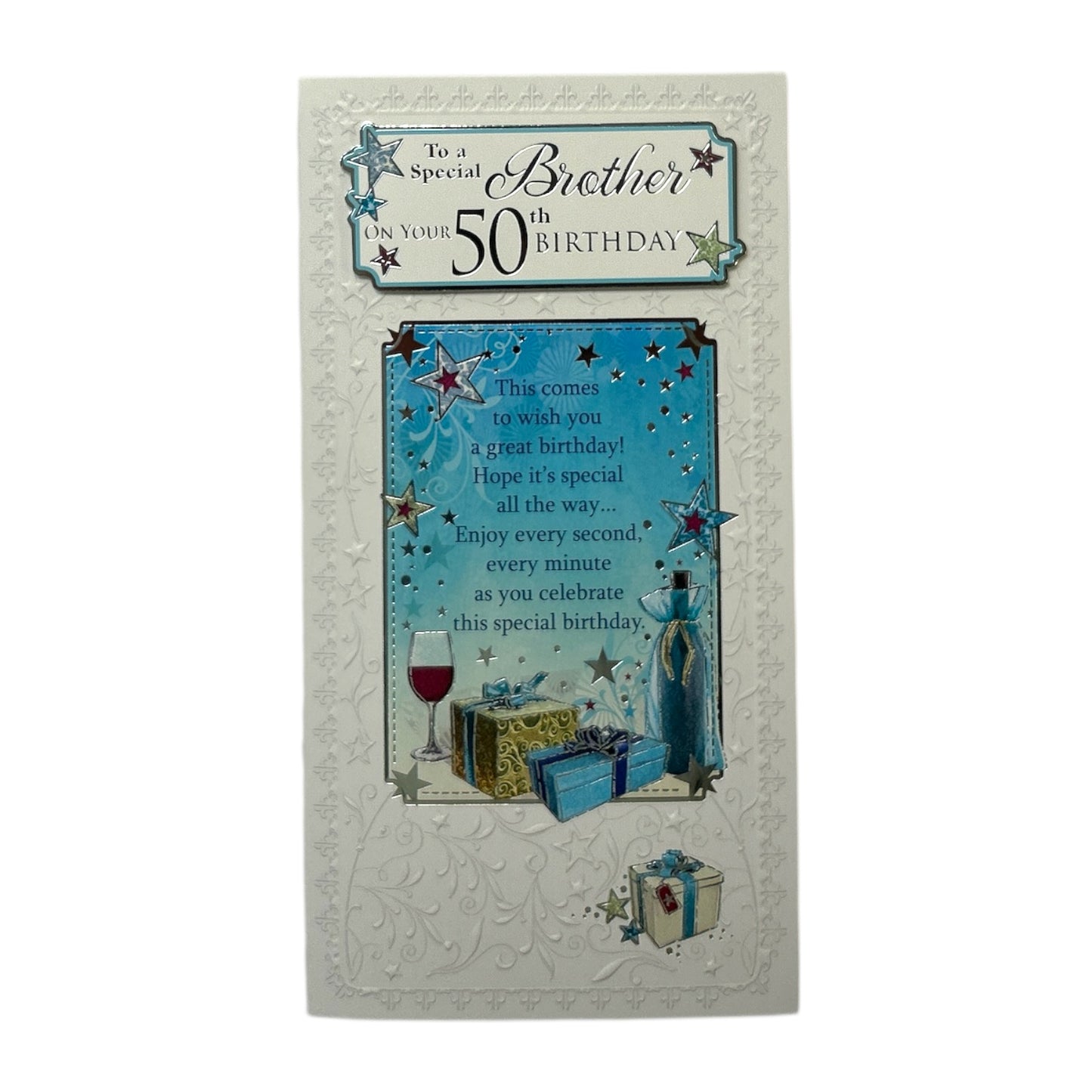 To Special Brother 50th Birthday Soft Whispers Card