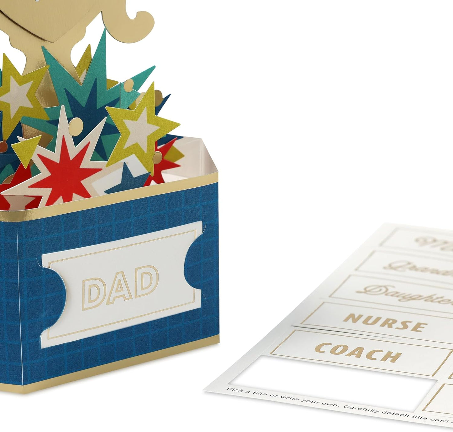 Paper Wonder Pick a Title Customizable Pop Up Card for Mother's Day, Coach, Teacher, Grad, Nurse