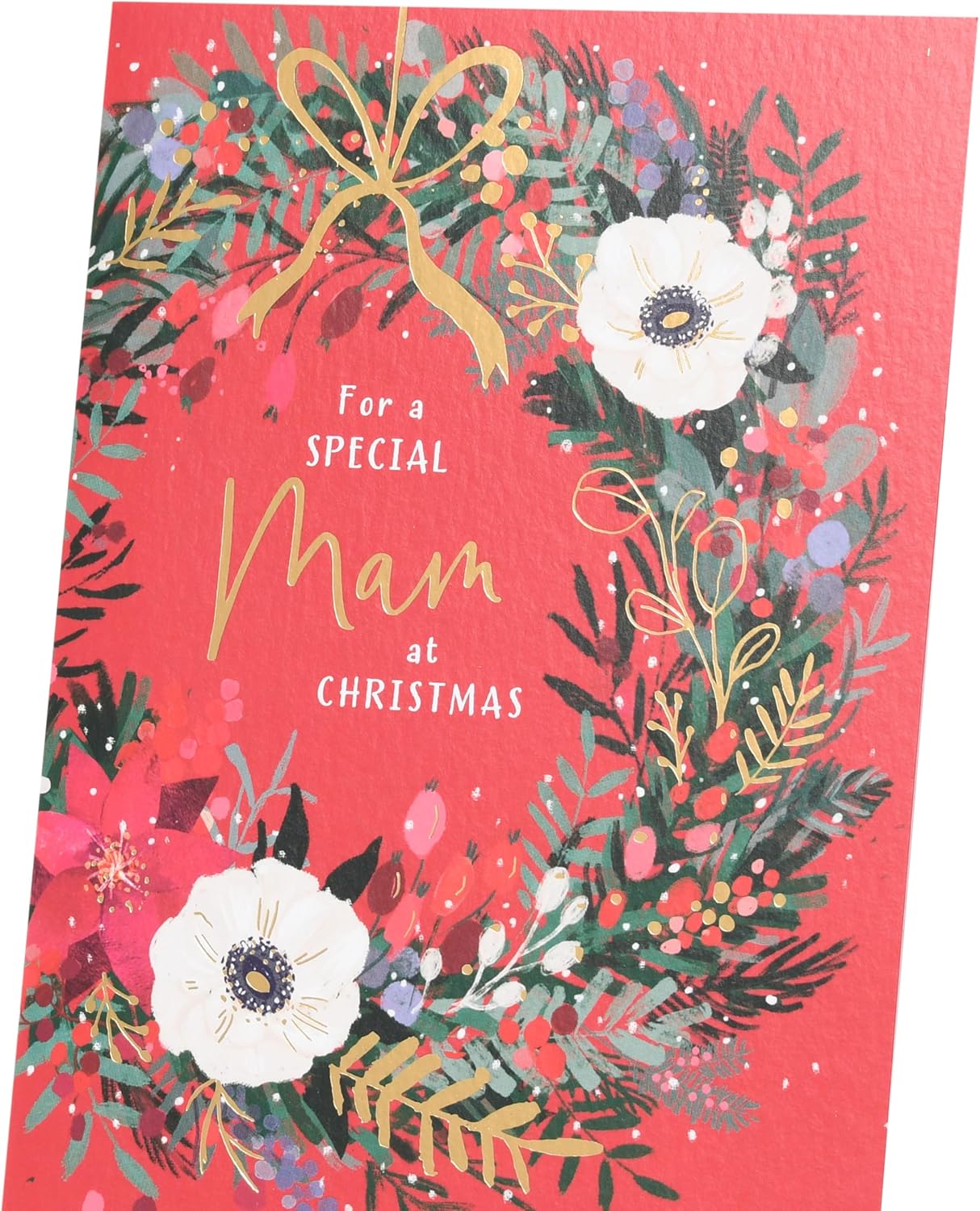Wreath Design Mam Christmas Card
