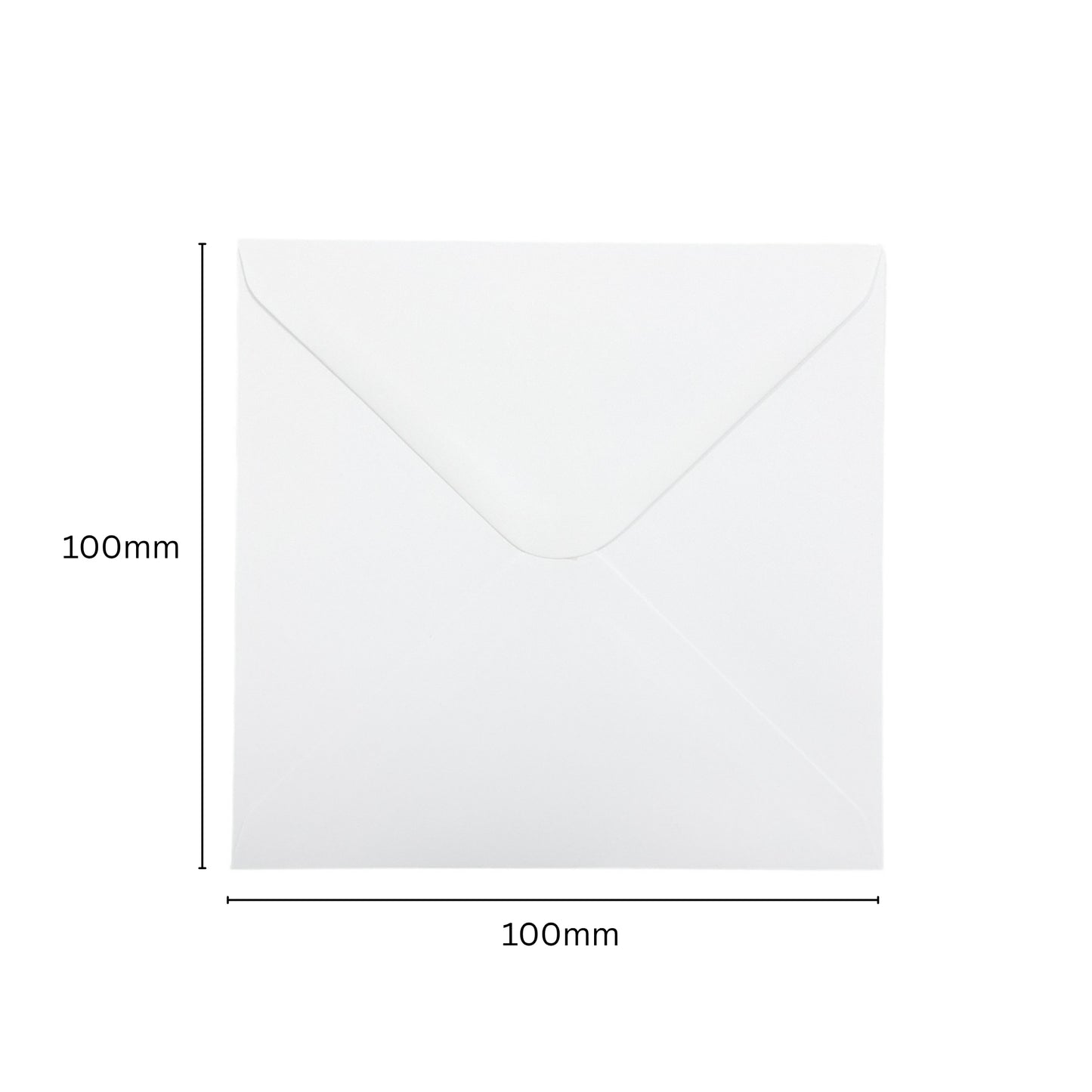 Pack of 50 White 100gsm 100x100mm Gummed Envelopes