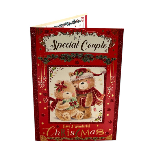 Beautiful Couple Bears Design To a Special Couple Christmas Card