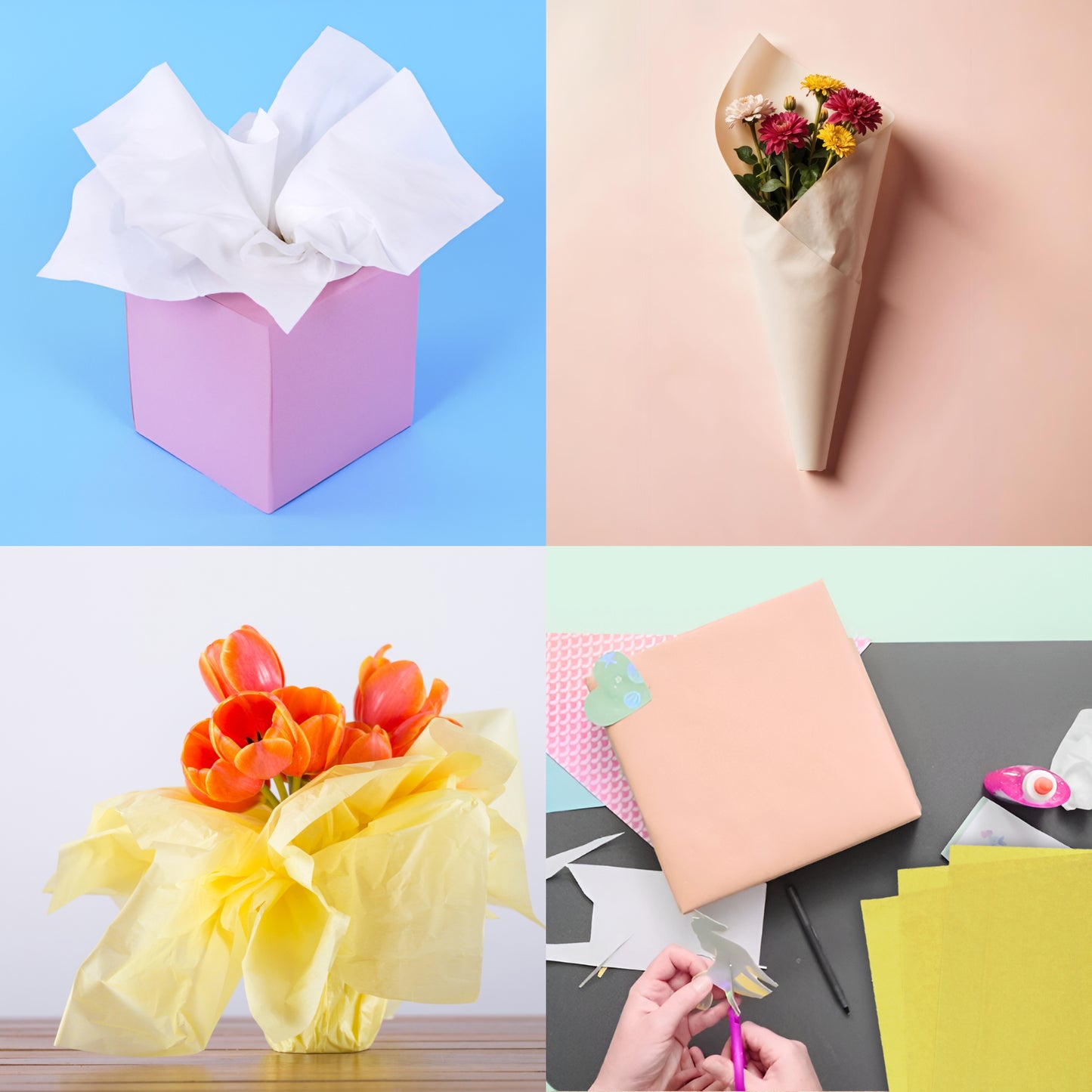 Turquoisae Tissue Paper 500 x 750mm 480 Sheets Per Ream - Ideal for Gift Wrapping and Flourists