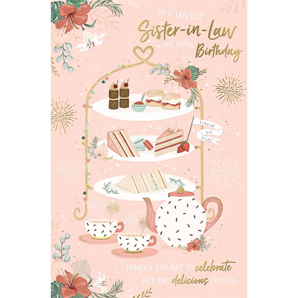 Afternoon Tea Design Sister in Law Birthday Card