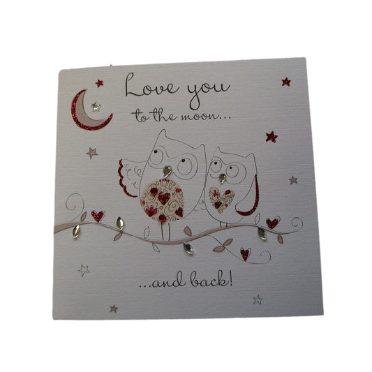 Love You To The Moon Luxury Valentine's Day Card