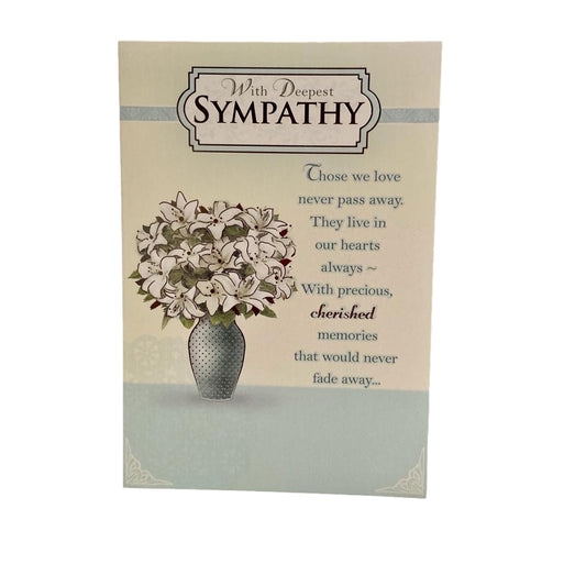 Condolence Deepest Sympathy Words Card 