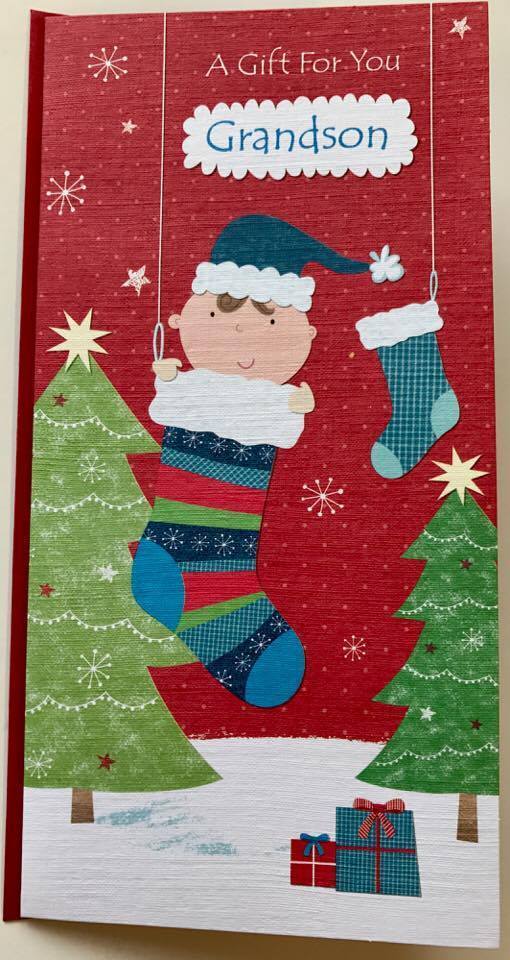 Grandson Christmas Money Wallet Card by Wishing Well