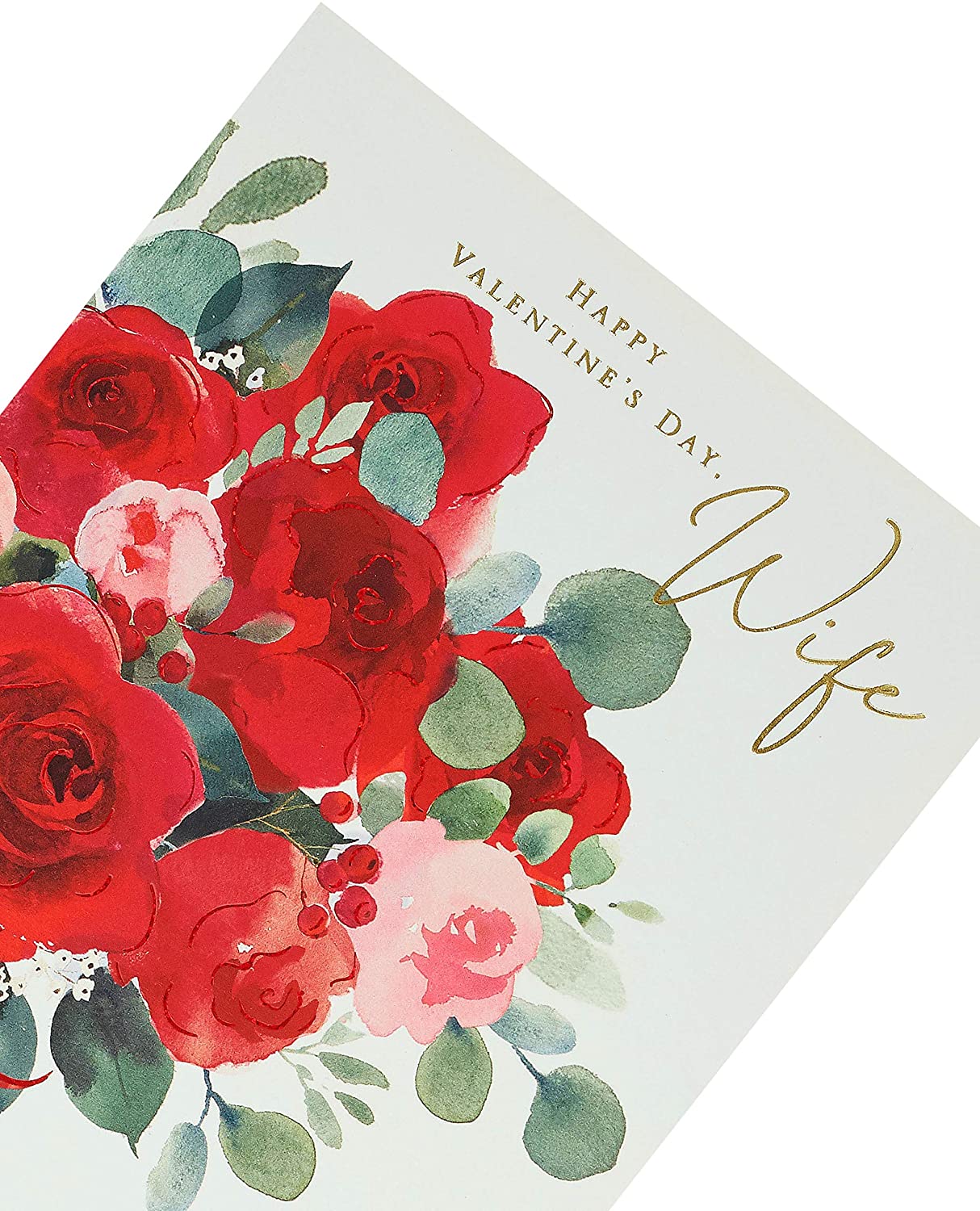 For Wife Bunch of Roses Romantic Valentine's Day Card