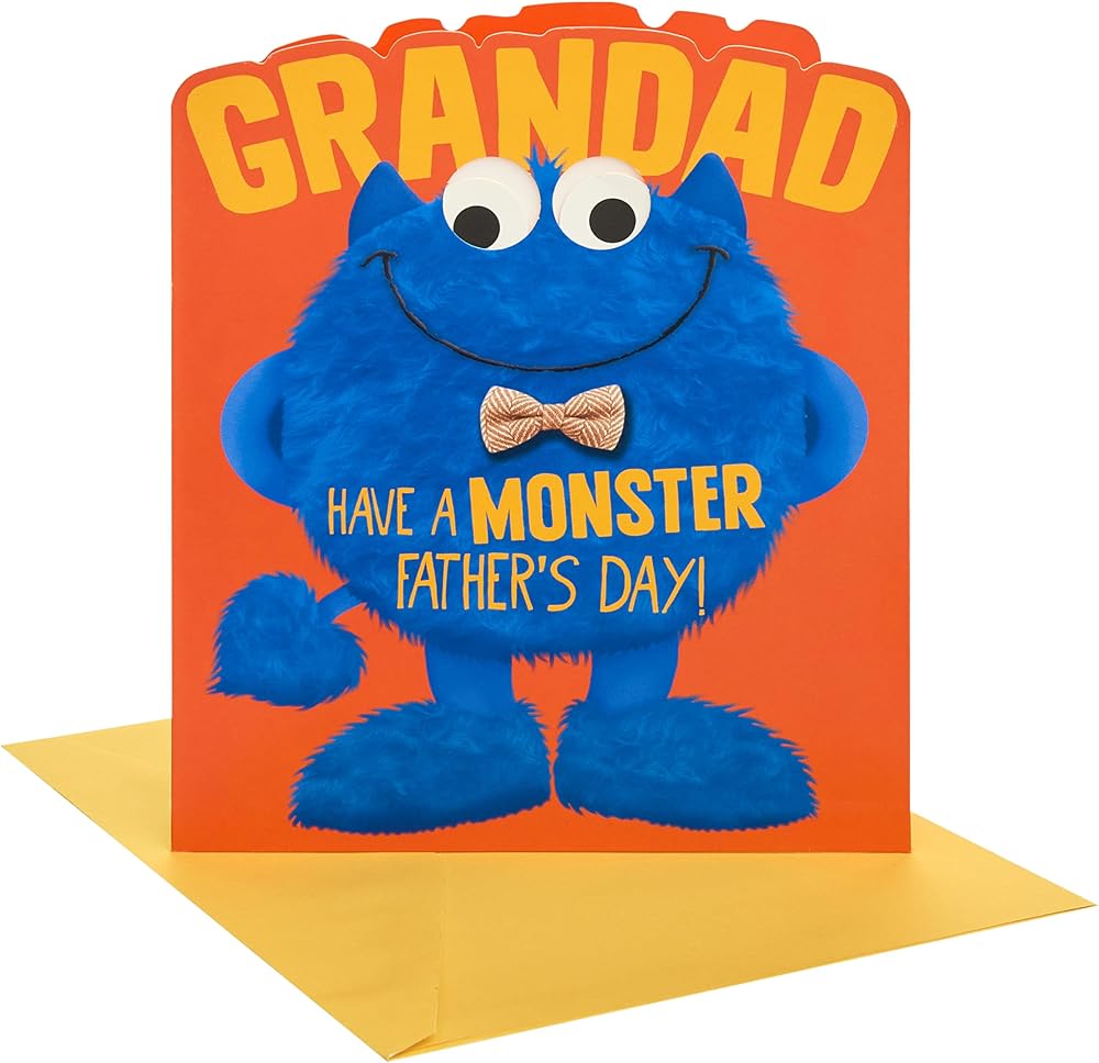 My Monster Design for Grandad Father's Day Card