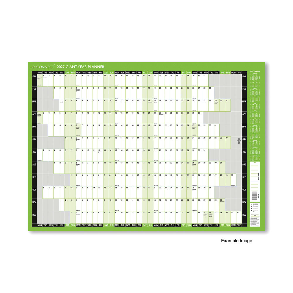 Janrax 2027 Giant Year Planner Unmounted - 1000 x 610mm KFGYP27