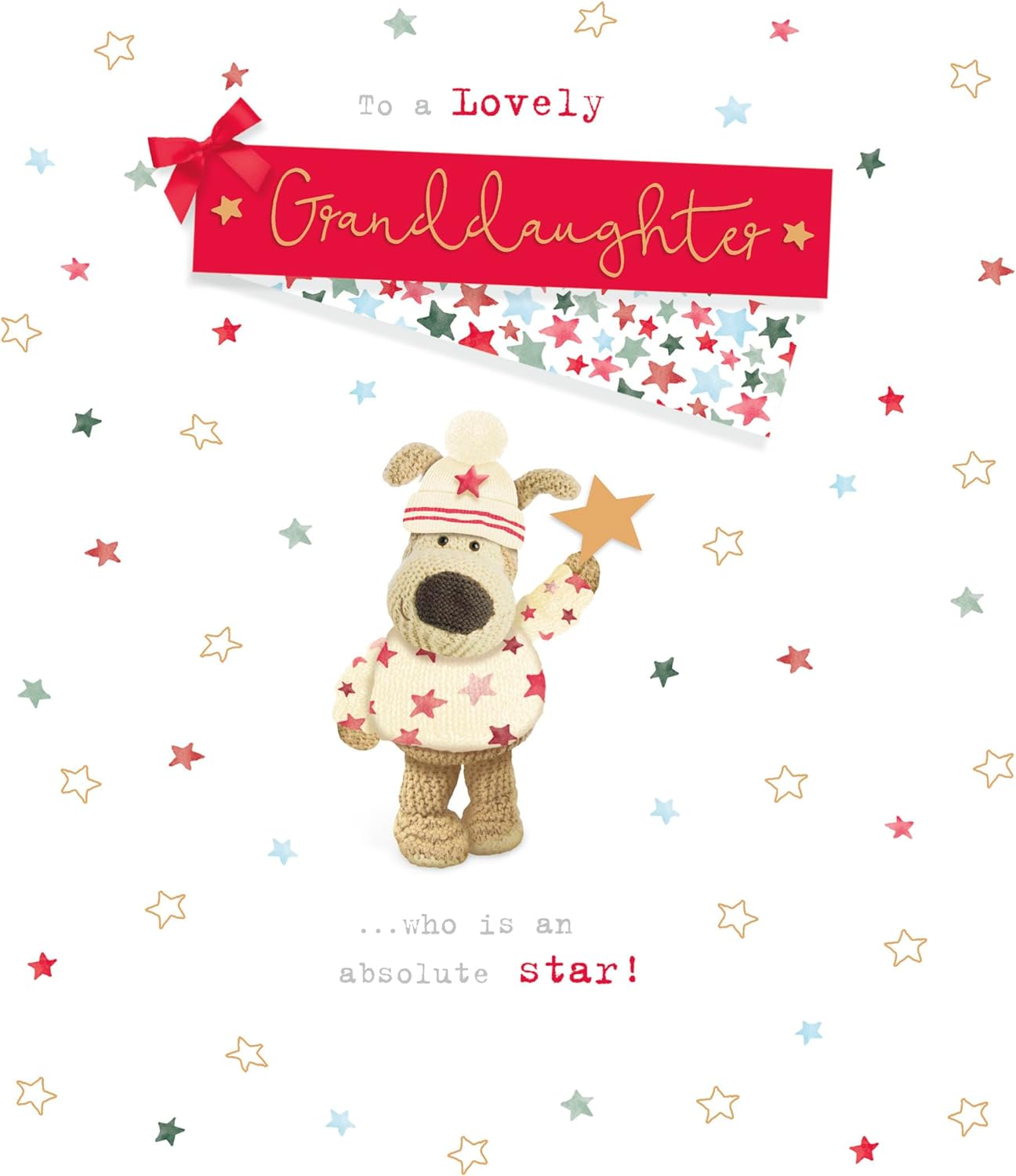 Granddaughter Christmas Card Cute Boofle