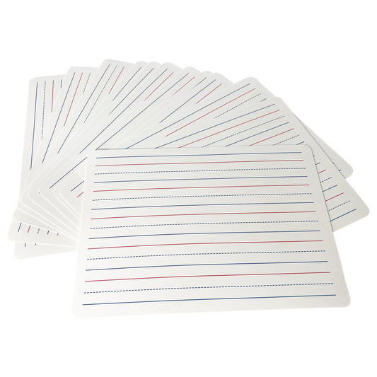 Pack of 12 Handwriting Lined A4 Drywipe Whiteboards