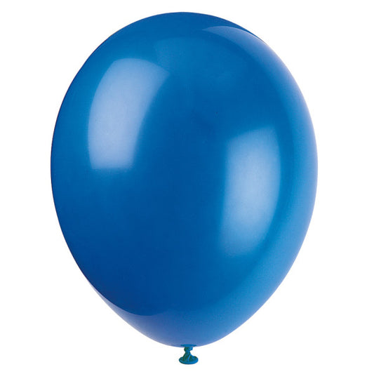Pack of 10 Evening Blue 12" Premium Latex Balloons