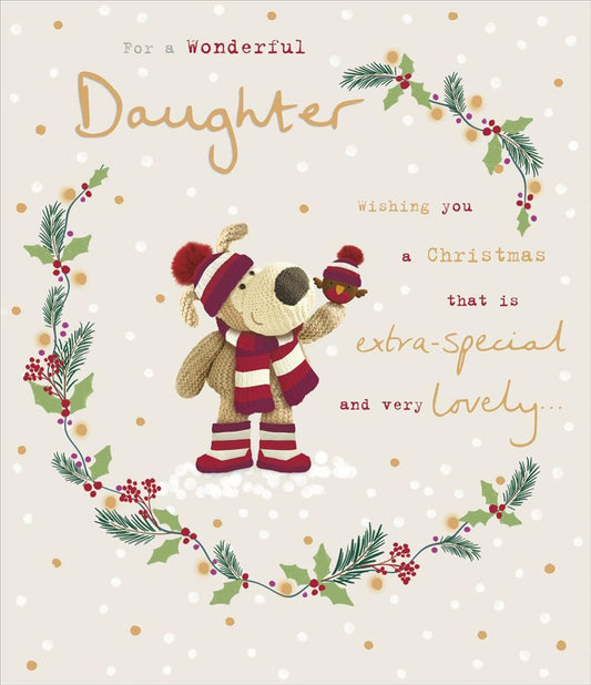 Boofle with Robin Daughter Christmas Card