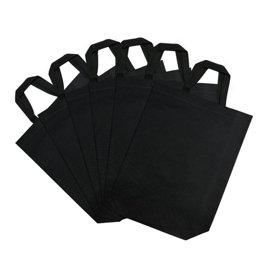 Pack of 50 Black Coloured 30x38x10cm Non-Woven Bags with Handle