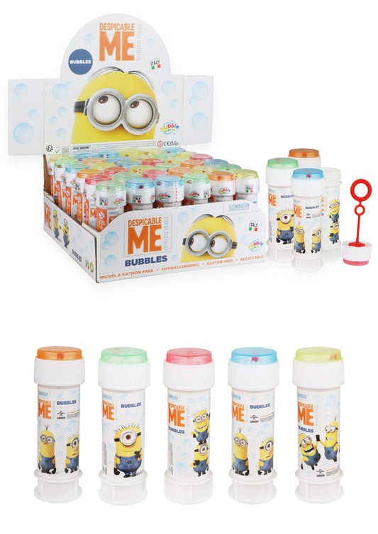 Box of 36 Assorted Minions Despicable Me Bubble Tubs 60ml