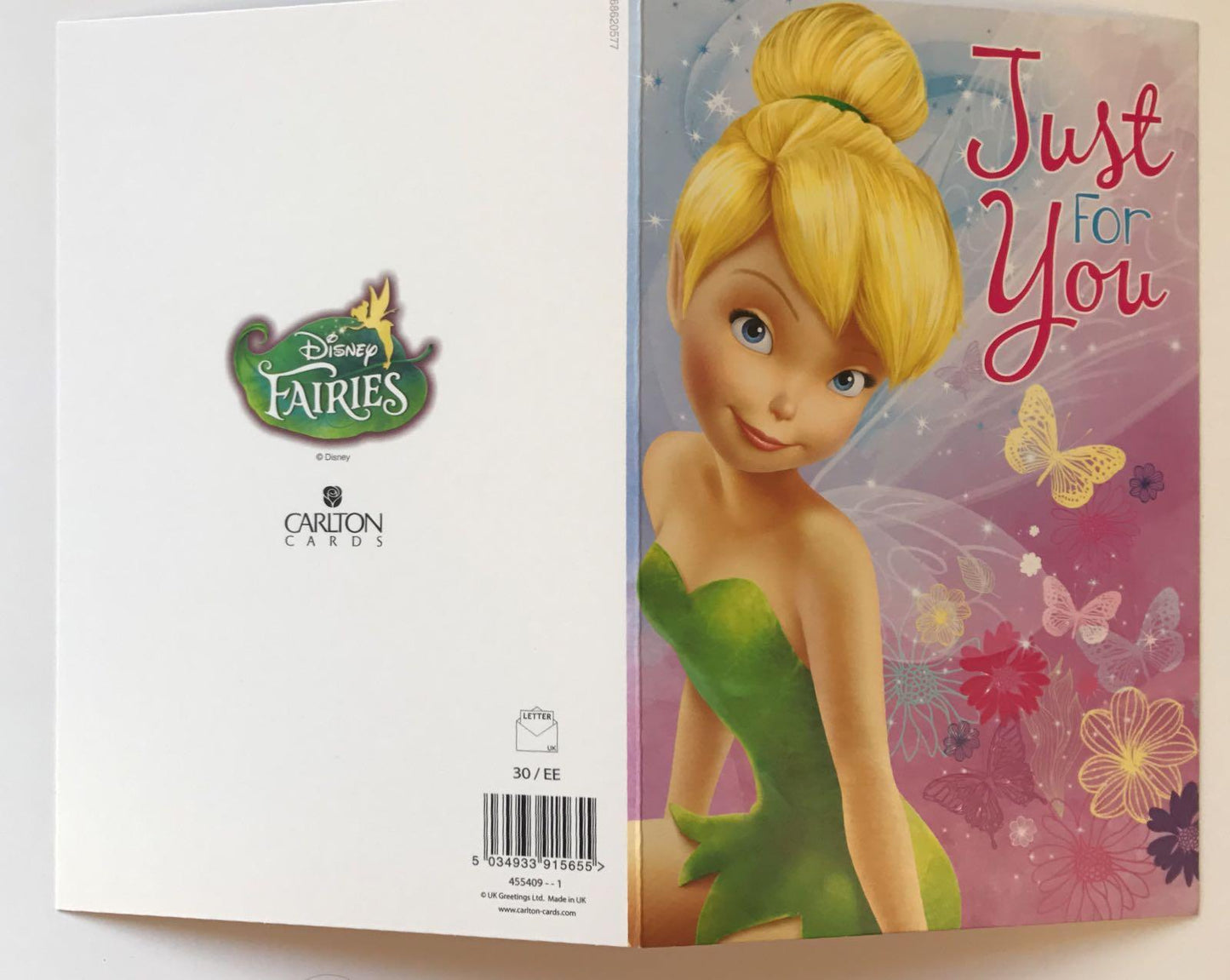 Disney Fairies Tinkerbell Just For you Birthday Card
