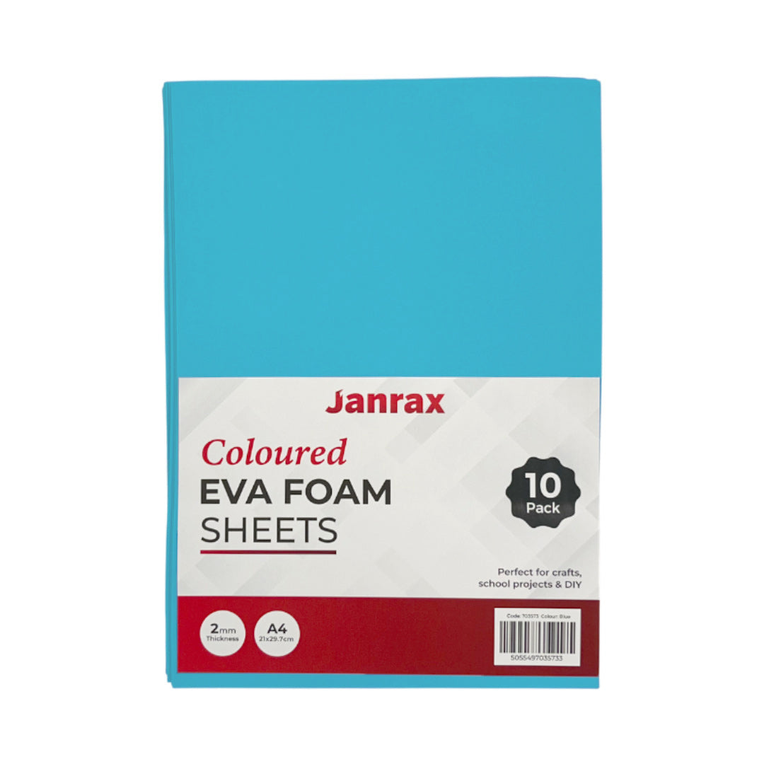 Pack of 50 A4 Turquoise Coloured EVA Foam Sheets