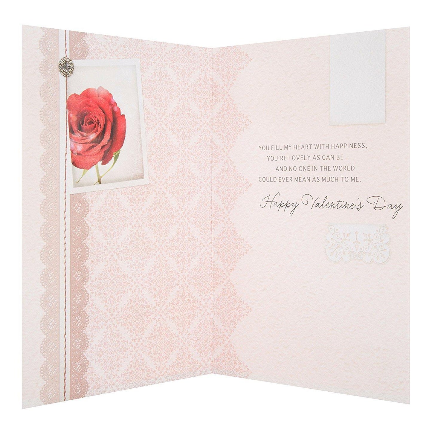 Hallmark Lovely Verse Red Rose Valentine's Day New Card "For You" 