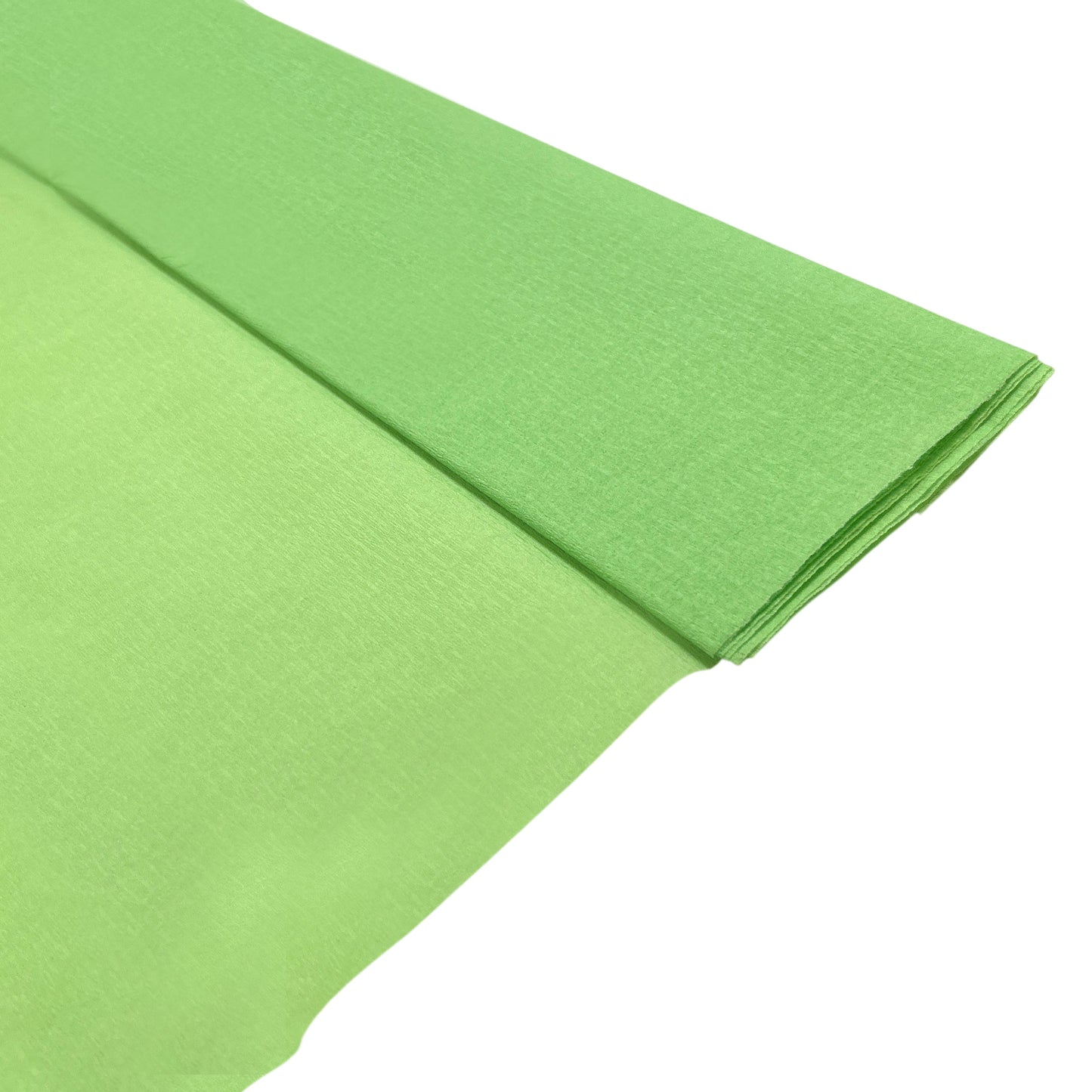 Pack of 10 Light Green Crepe Paper Sheets 50cm x 2m 17GSM 35% Stretch Craft Paper
