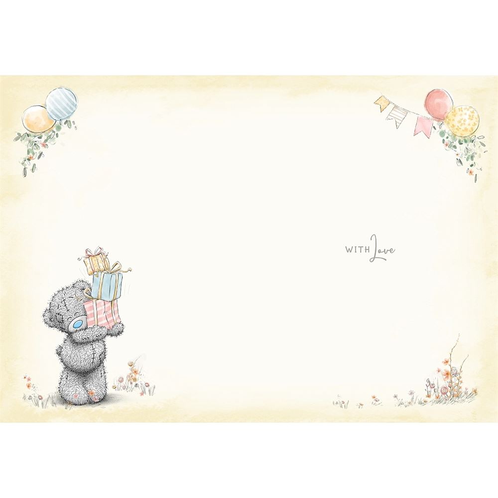 Bear Standing On Stool Birthday Card