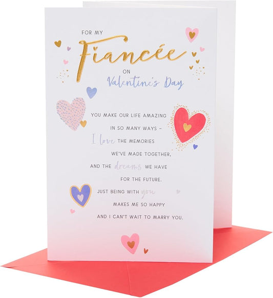 Heartfelt Design Fiancée Valentine's Day Card