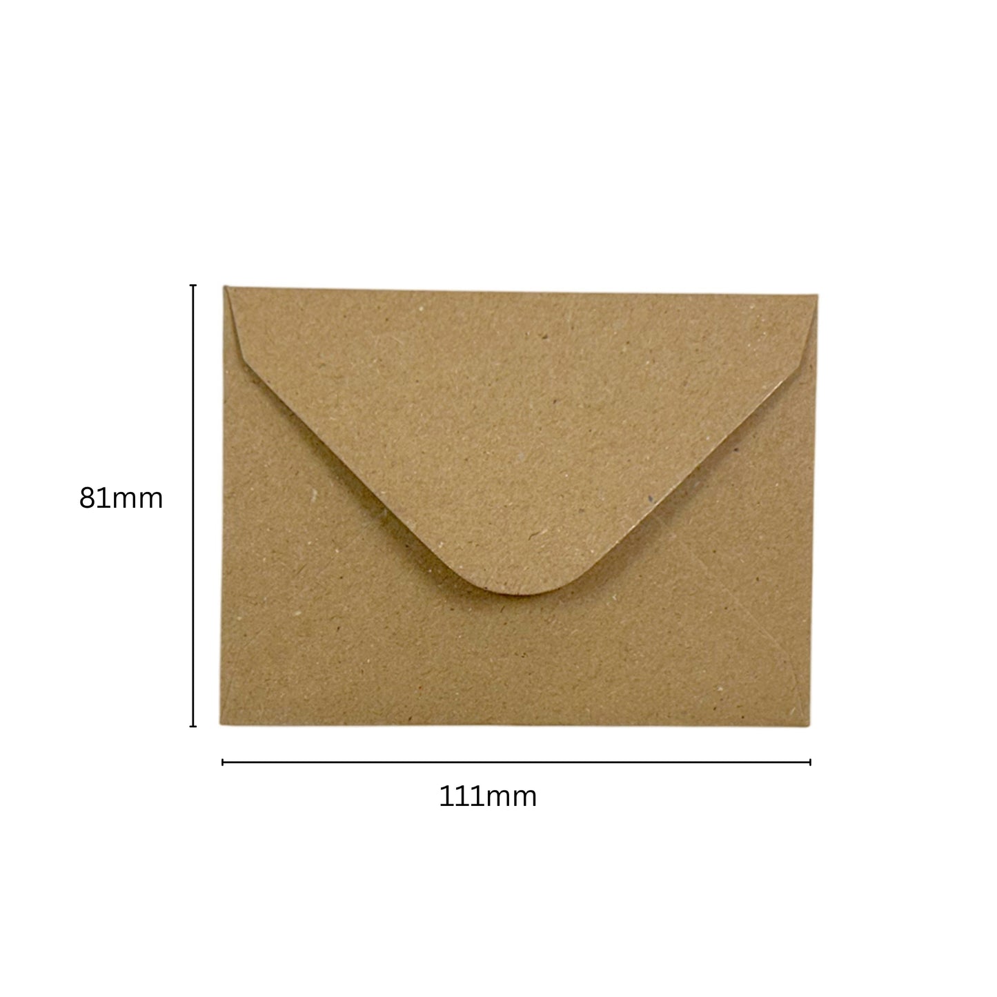Pack of 50 Eco Kraft Recycled 110gsm 81x111mm Gummed Envelopes