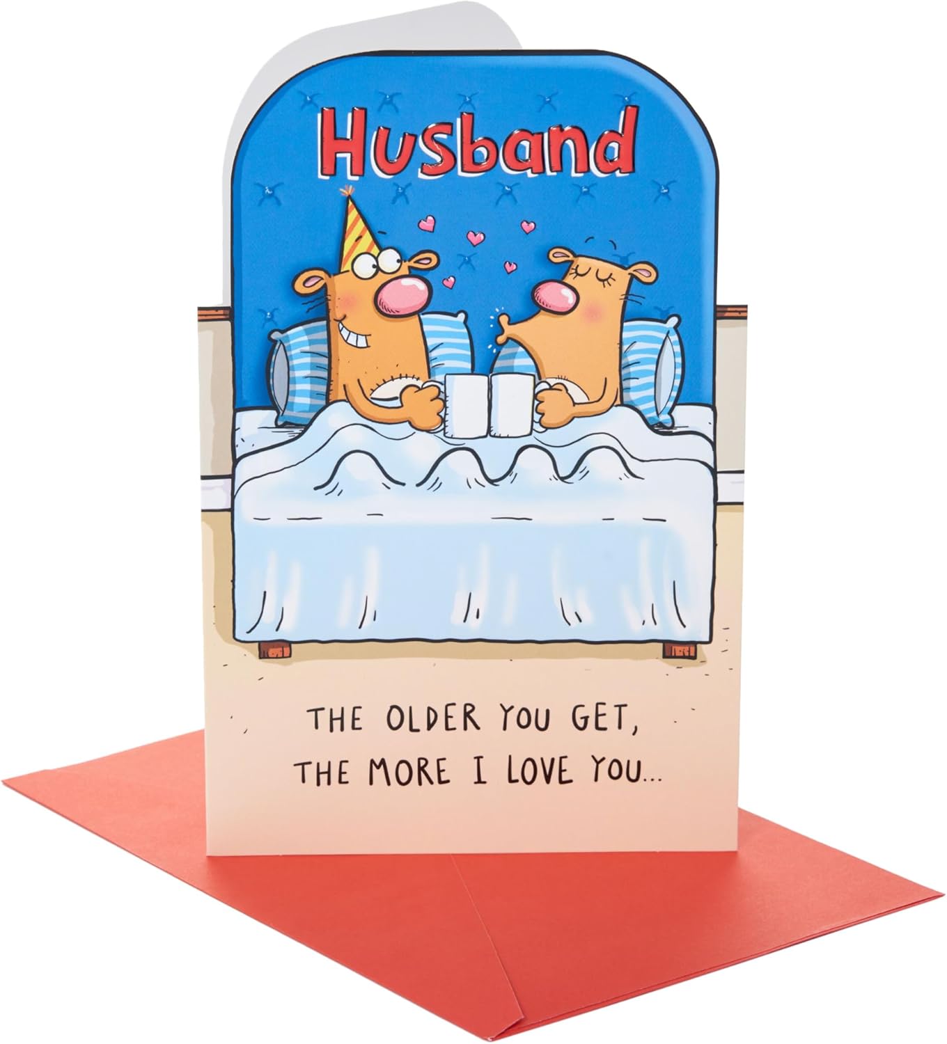 Funny Cartoon Couple Design Husband Birthday Card