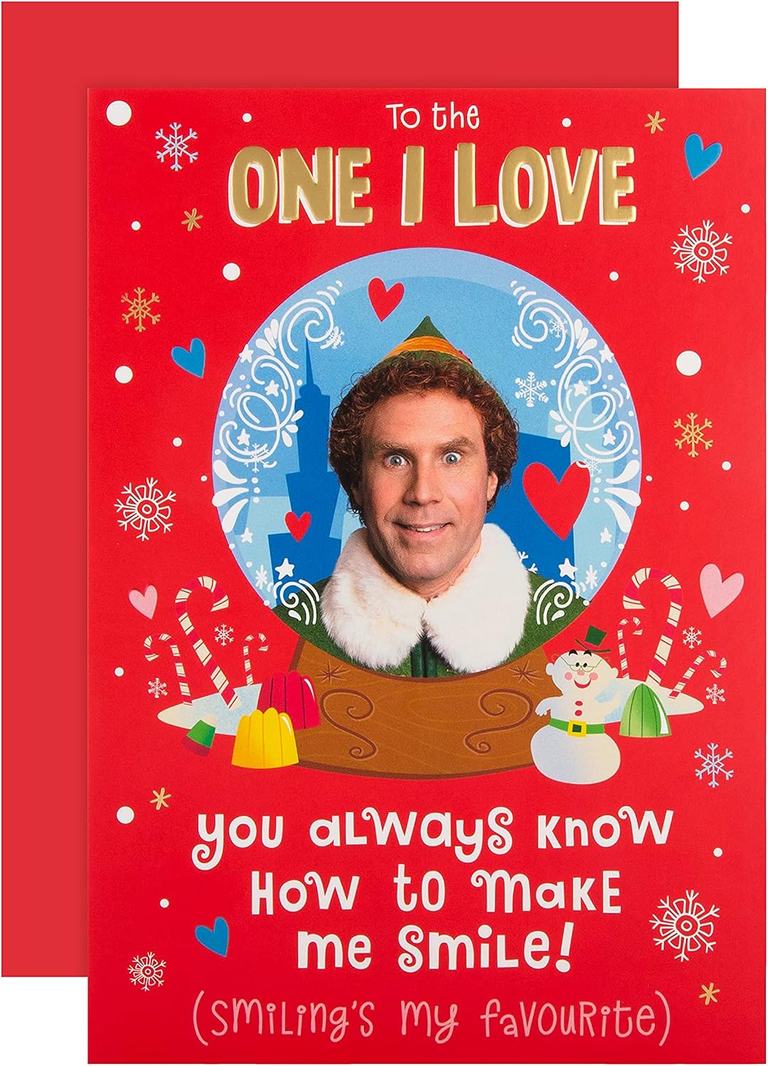 Funny Warner Bros Elf Design One I Love Christmas Card
