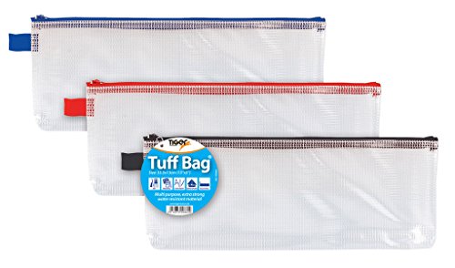 Tuff Bag 33cm x 13 cm - Assorted Coloured Zip