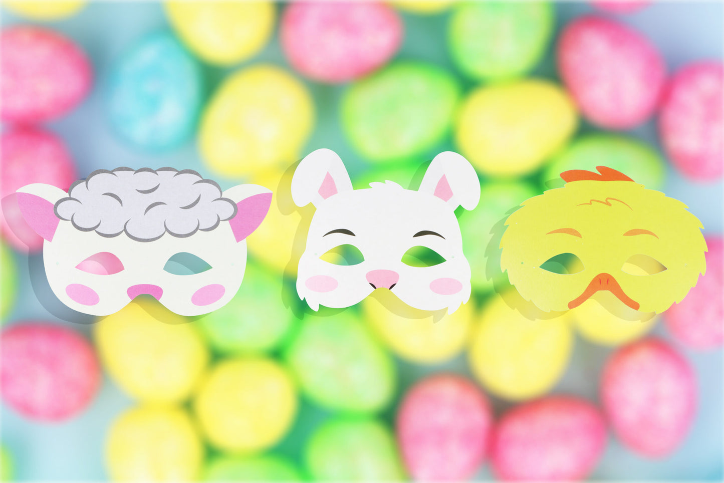 Pack of 12 Easter Paper Masks