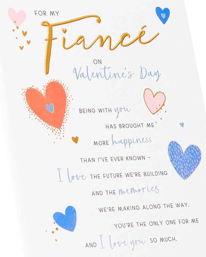 Loving Design Fiancé Valentine's Day Card 