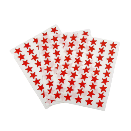 Pack of 810 Red Foil 15mm Self-Adhesive Stars
