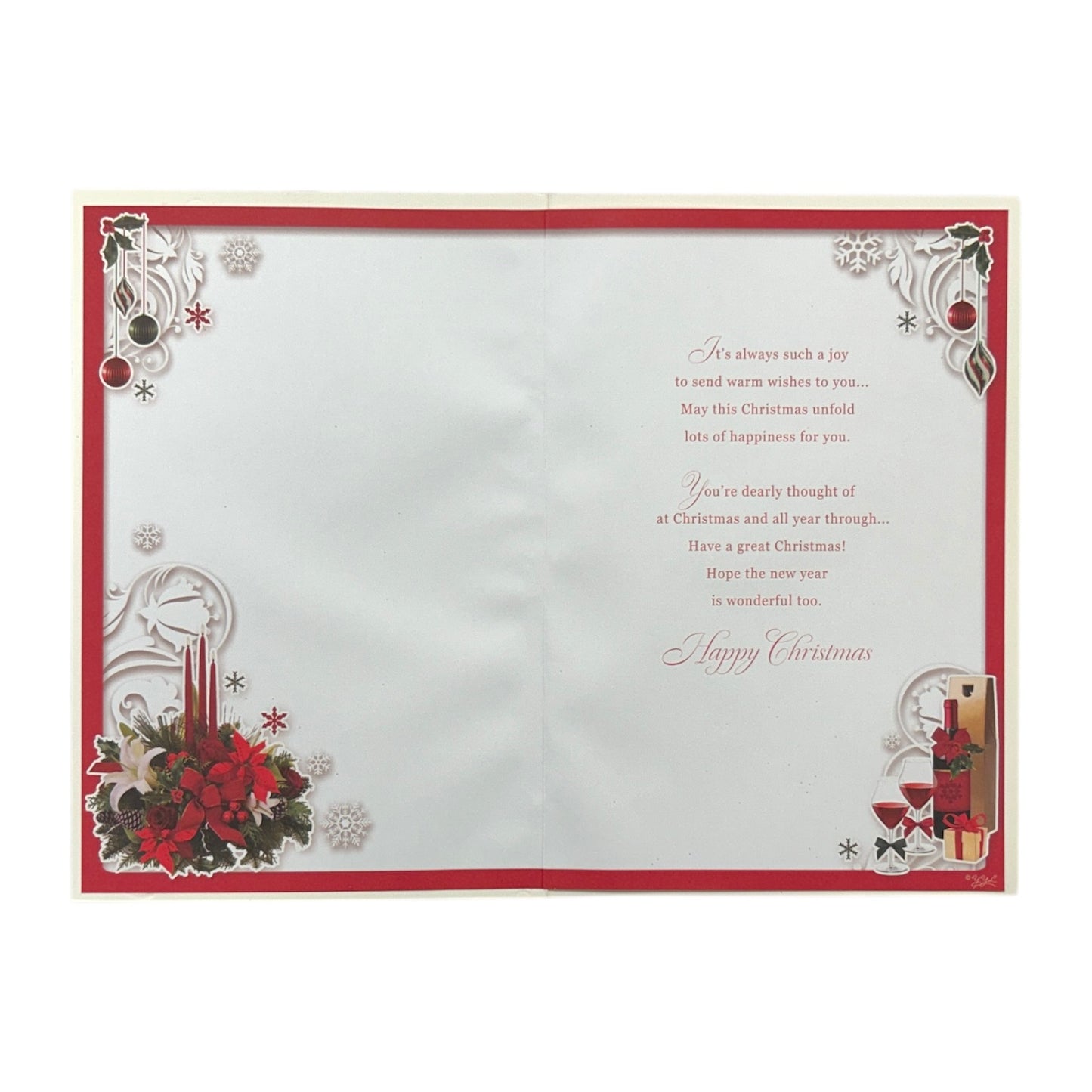 To a Dear Granddaughter and Partner Festive Classic Design Christmas Card