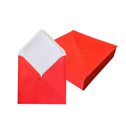 Pack of 1000 Vivid Coral Pink 130x130mm Gummed Envelopes