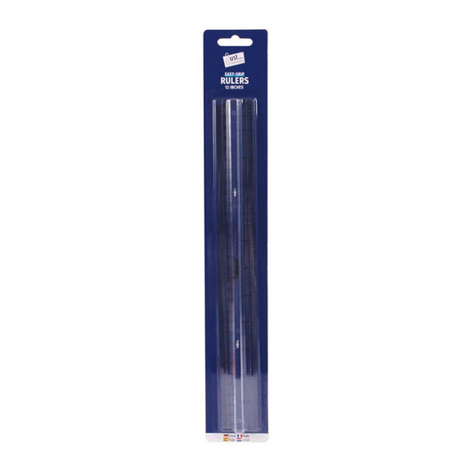 30cm Clear Easy Grip Ruler