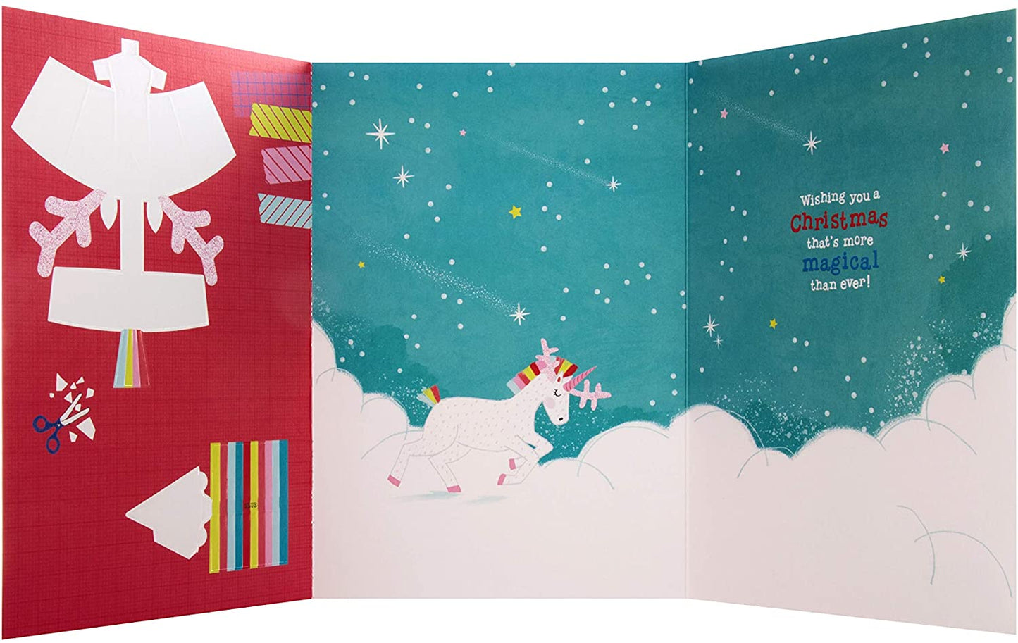 Niece Unicorn Finger Puppet Design Christmas Activity Card