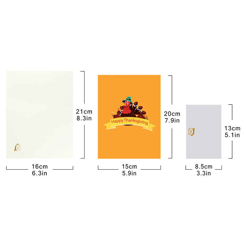 Harvest Wishes Thanksgiving 3D Pop Up Greeting Card