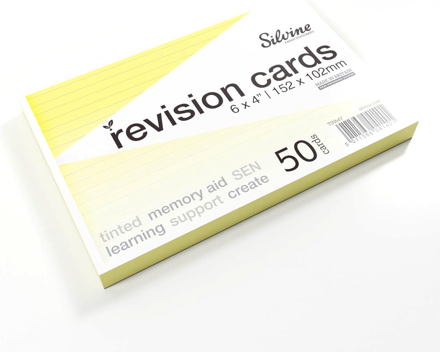 Pack of 1000 6x4" SEN Yellow Lined Dyslexia Record Cards