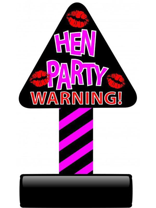 Inflatable Hen Party Warning Sign 70 X 40cm
