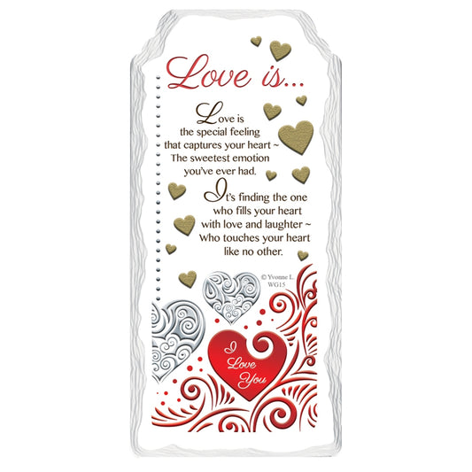 Love Is... Sentimental Handcrafted Ceramic Plaque