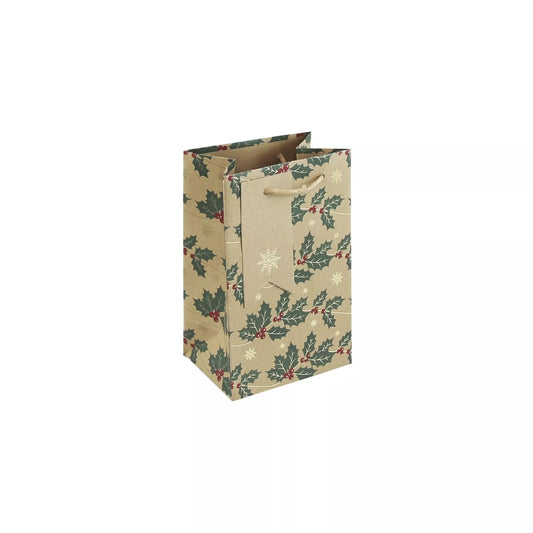Kraft Holly Perfume Christmas Gift Bag