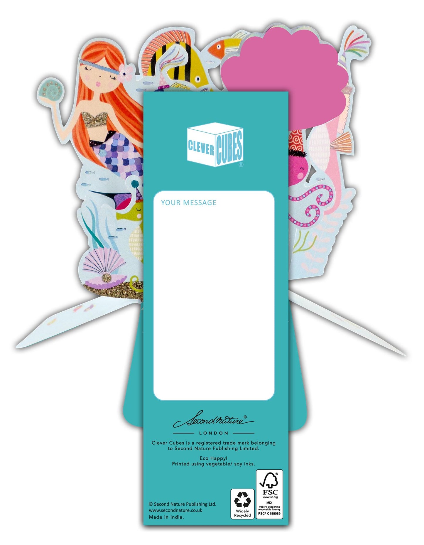 Lovely Daughter Mer-Mazing Party! Birthday Pop Up Greeting Card