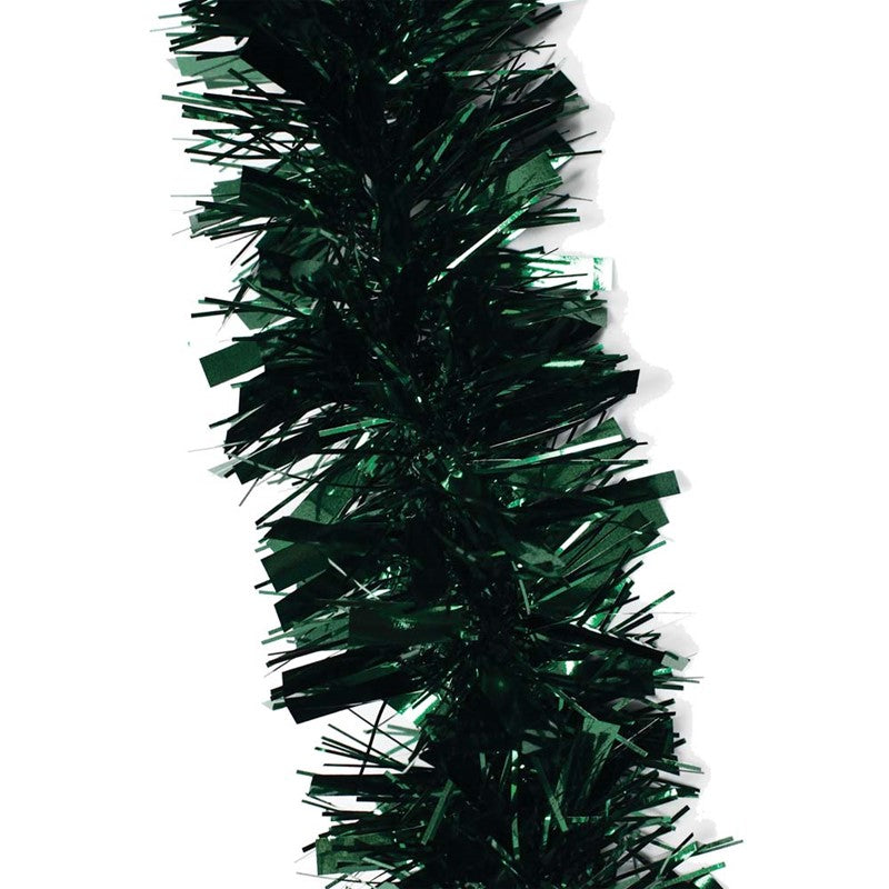Pack of 6 2m Christmas Chunky Tinsell - Dark Green